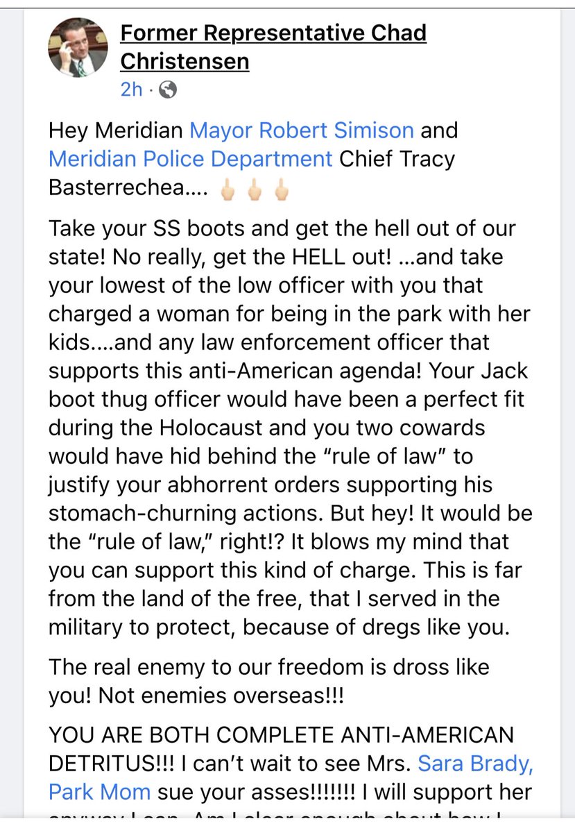 thyberg_s's tweet image. This “Lady” went to the park to incite this incident. She was under Bundy’s direction. The police tried to de-escalate the situation, this “lady” asked to be arrested. Her words “Arrest Me”. Bundy Doxxed the police officer homes. She is not innocent! #madchad #idleg #idpol #lies
