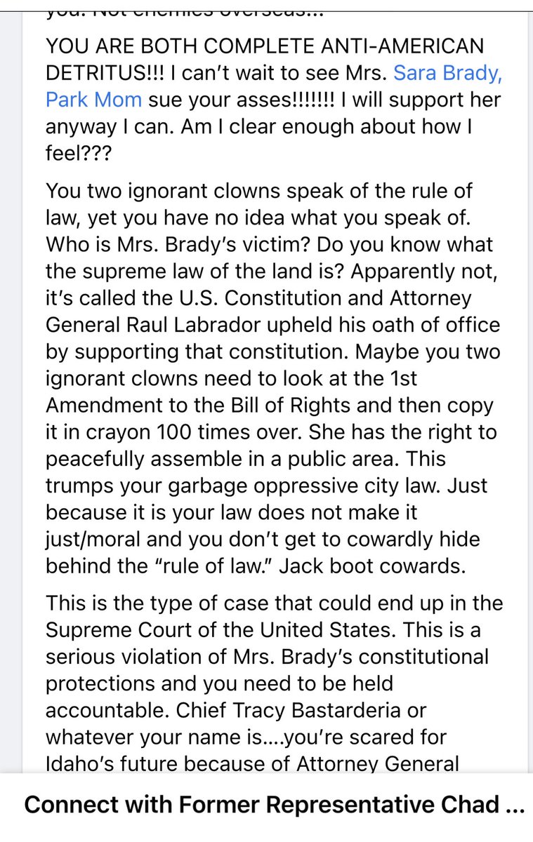 thyberg_s's tweet image. This “Lady” went to the park to incite this incident. She was under Bundy’s direction. The police tried to de-escalate the situation, this “lady” asked to be arrested. Her words “Arrest Me”. Bundy Doxxed the police officer homes. She is not innocent! #madchad #idleg #idpol #lies