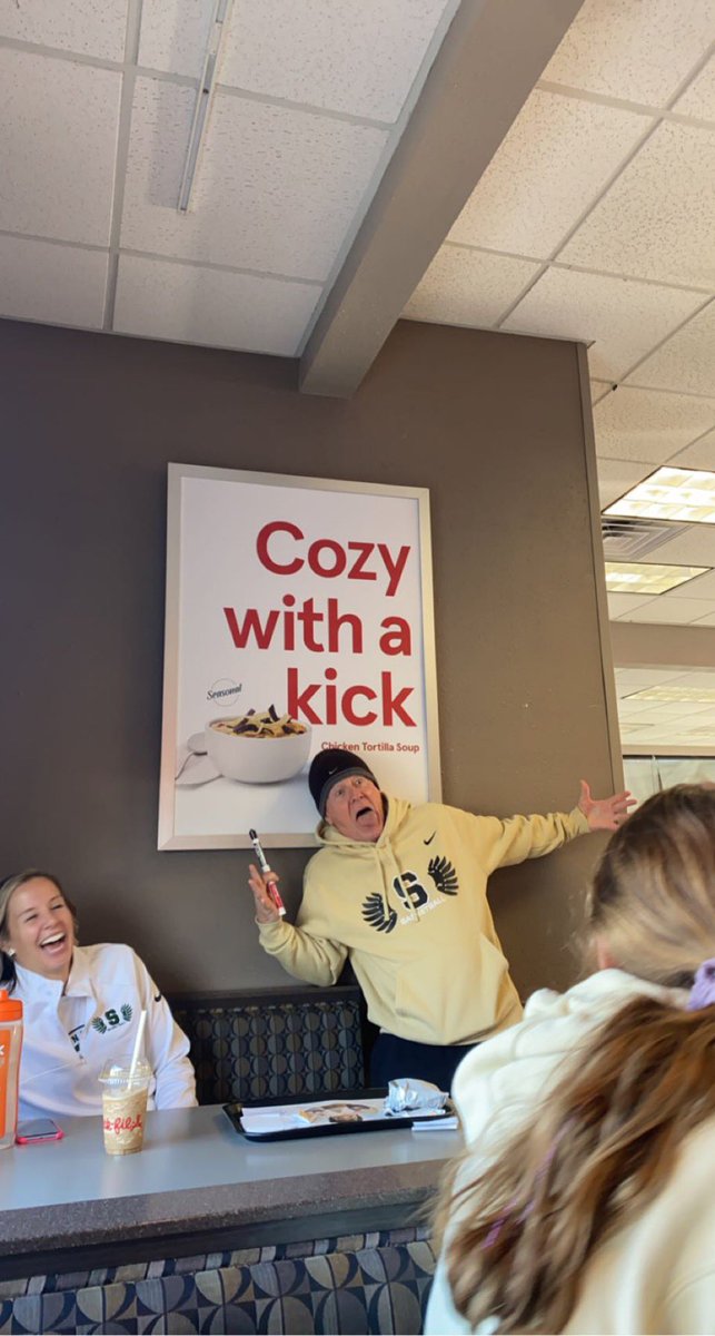 Slight game delay this morning calls for a team trip to chick fil a!! #earlybirdgetstheworm #bouttoballout