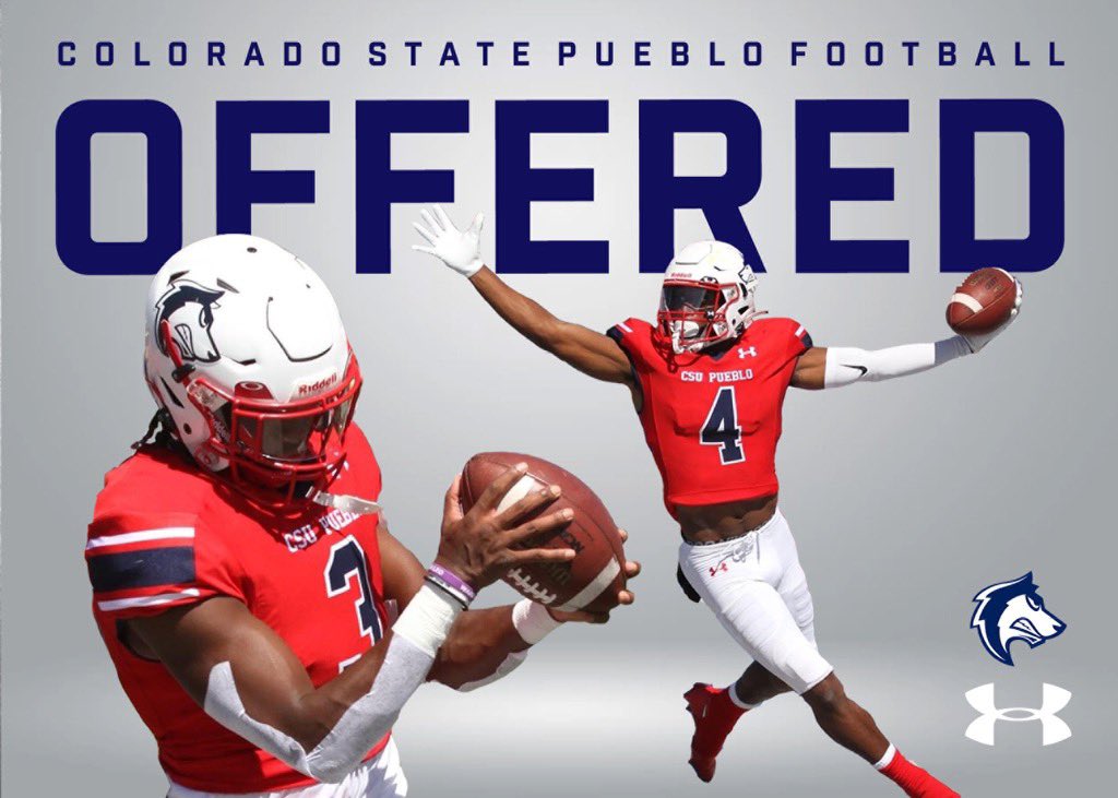 JDWright2023's tweet photo. I’m blessed to receive my first offer from Colorado state Pueblo 😈 https://t.co/2SWkDcJLbB