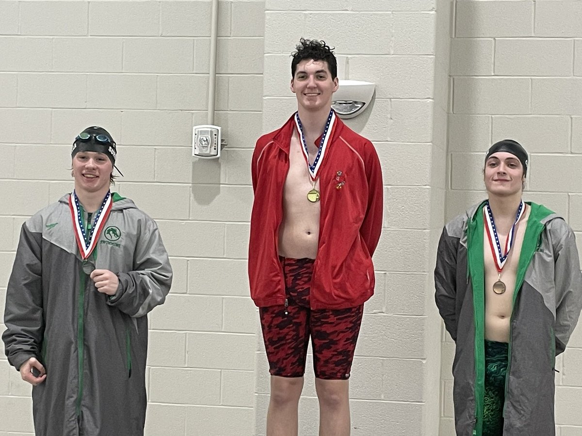 First place 100 free—Caiden Collins!