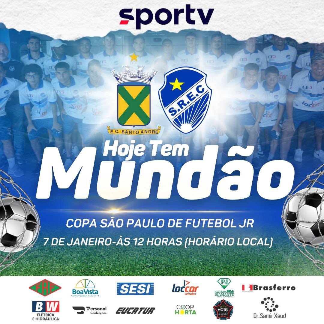 Dia da segunda rodada da copa São Paulo de futebol Júnior. Enfrentamos os donos da casa, o Santo André/SP.

Bora meu mundão 💙🤍