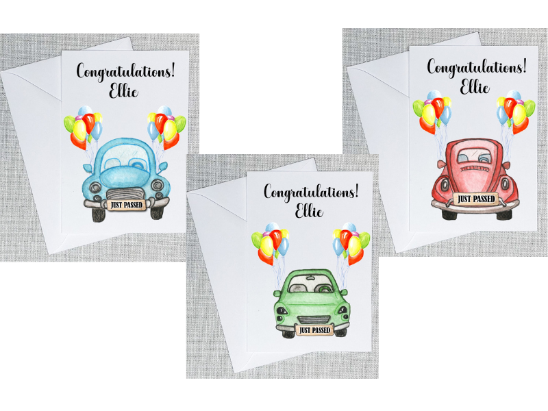 Handmade Passed Driving Test Cards, personalise with any name.

#PersonalisedCards #HandmadeCards #PassedDrivingTestCards #CustomCards