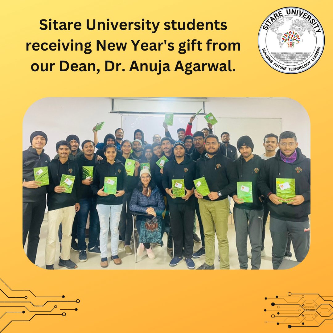 SitareUniv's tweet photo. A new year's gift from our Dean Dr. Anuja Agarwal.

#sitare #newyear #siitareuniversity #education #books #knowledge https://t.co/S3sz1HSeCu