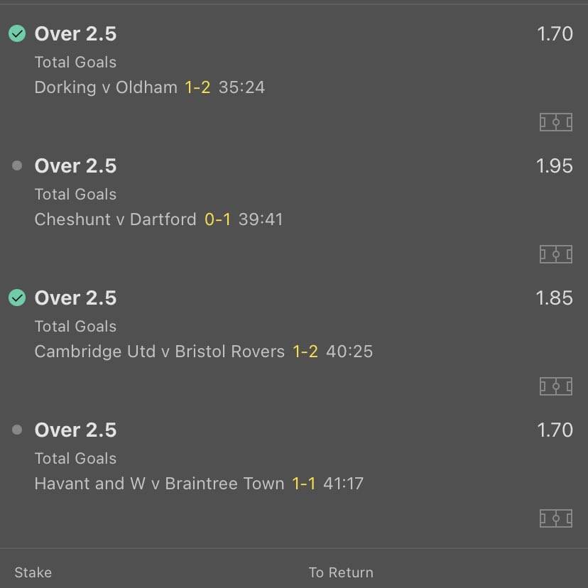 Goals Galore on Twitter "3 goals needed in both accas"