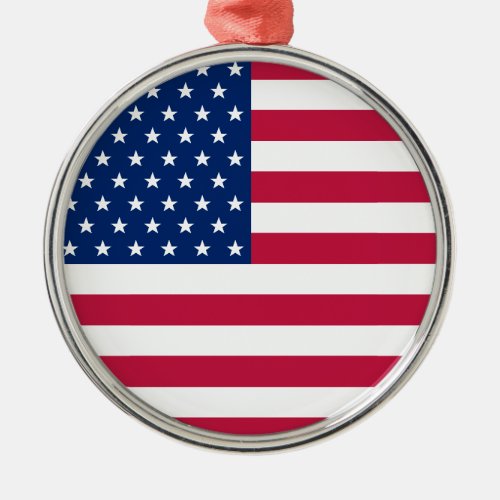 USA Flag Stars Stripes America Patriotic Christmas Metal Ornament zazzle.com/usa_flag_stars… #ChristmasOrnaments #StockingStuffer #keepsake