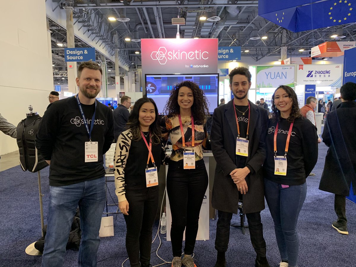 Skinetic_'s tweet photo. OMG! 🤩
Yesterday we had the pleasure to welcome @casandchary to our booth at #ces2023 to test our haptic vest: Skinetic!
We can’t wait to watch the video with your feedback!
PS. We love your energy! Thank you for coming by 🙌
#haptics #EUatCES2023 #skinetic https://t.co/MHJQkPFasI