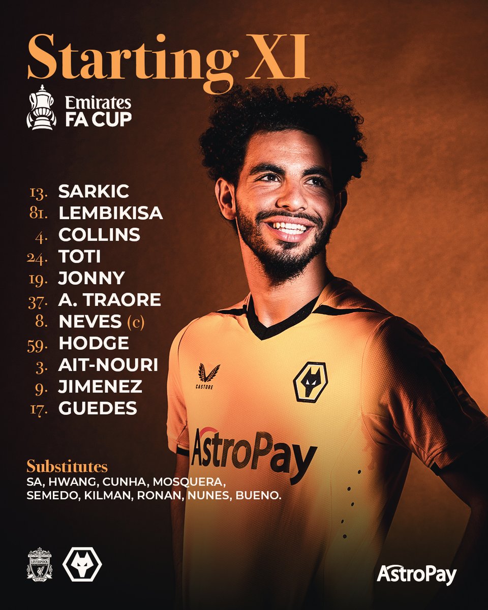 Liverpool vs Wolverhampton line-up