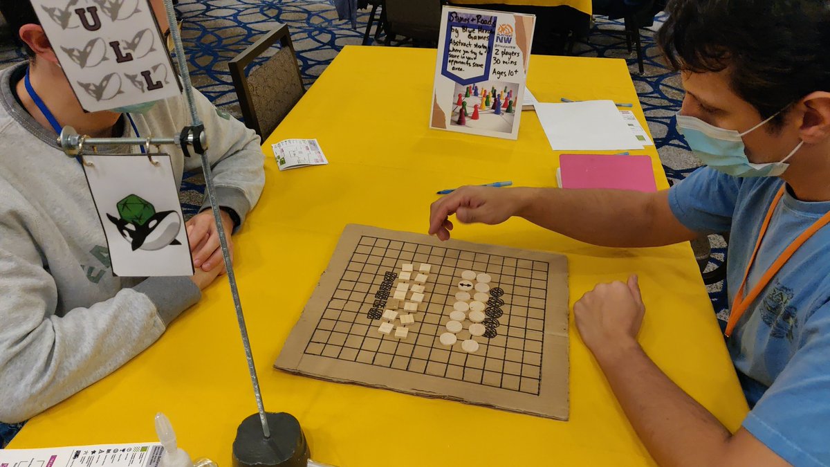 I got to play the abstract strategy game (Stones and Roads)...it was a blast!