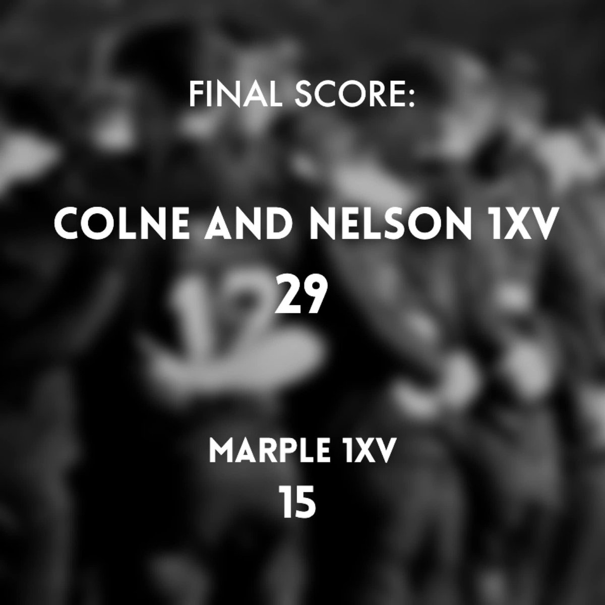 ⚫️ FINAL SCORE ⚫️ Marple 15 - Colne and Nelson 29 Point scorers: Alex Bullock - TRY Danny Rowly - TRY Nathan Hodge - TRY James Finucane - TRY Nathan Summersgill-Smith - CONVERSION x3 Nathan Summersgill-Smith - PENALTY A great score to come away with 👏