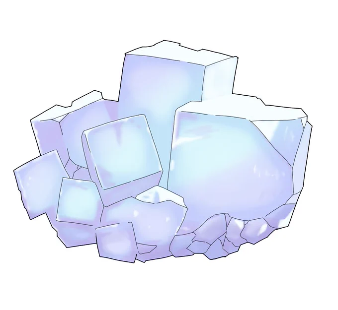 ダイヤモンド水晶蛍石鉄鉱石描くのがひたすら楽しかった(*'꒳`*) 