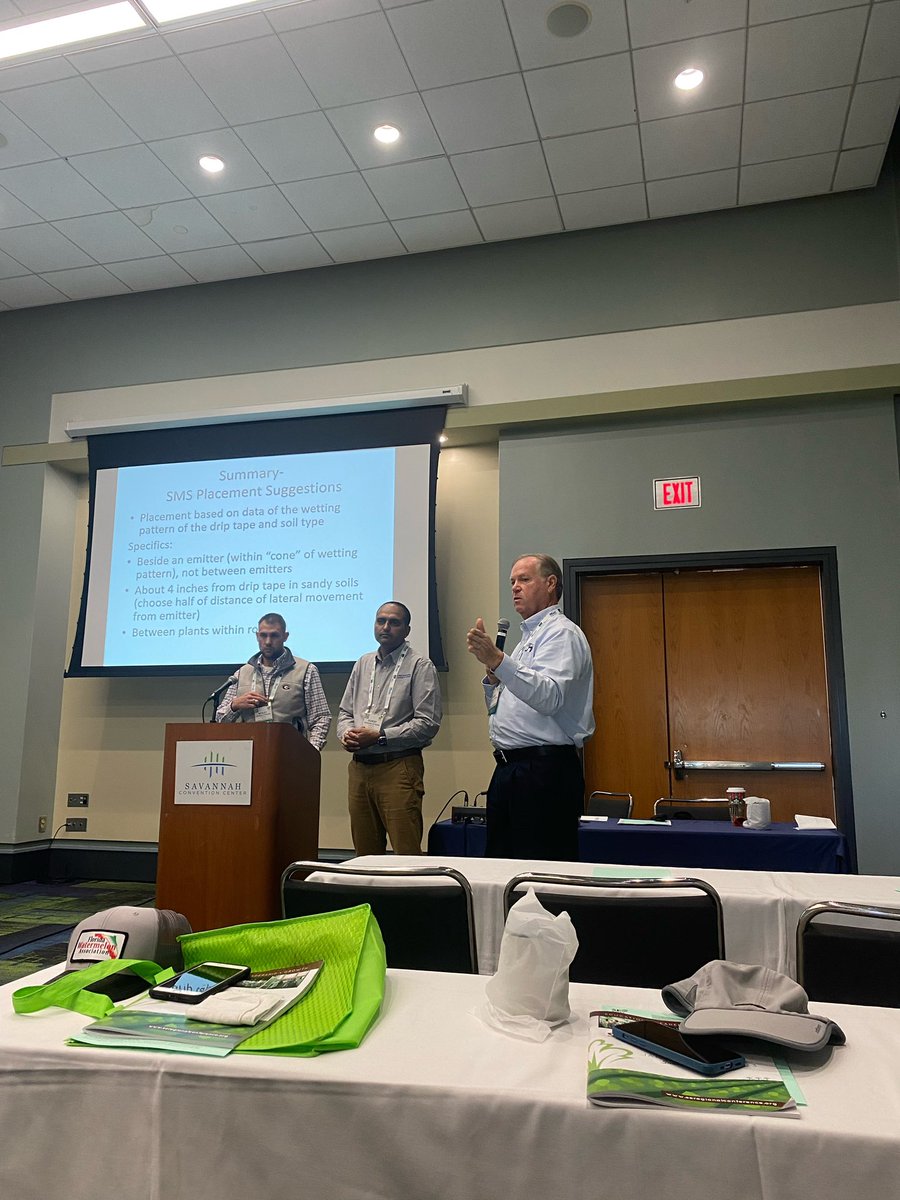 Presenting at ‘Southeast Regional Fruit and Vegetable conference’ with Bob Hochmuth on the use of #BlueDye for understanding proper placement of #SoilMoistureProbes in #SpecialtyCrops. Great talk in the #PrecisionAgTech session.