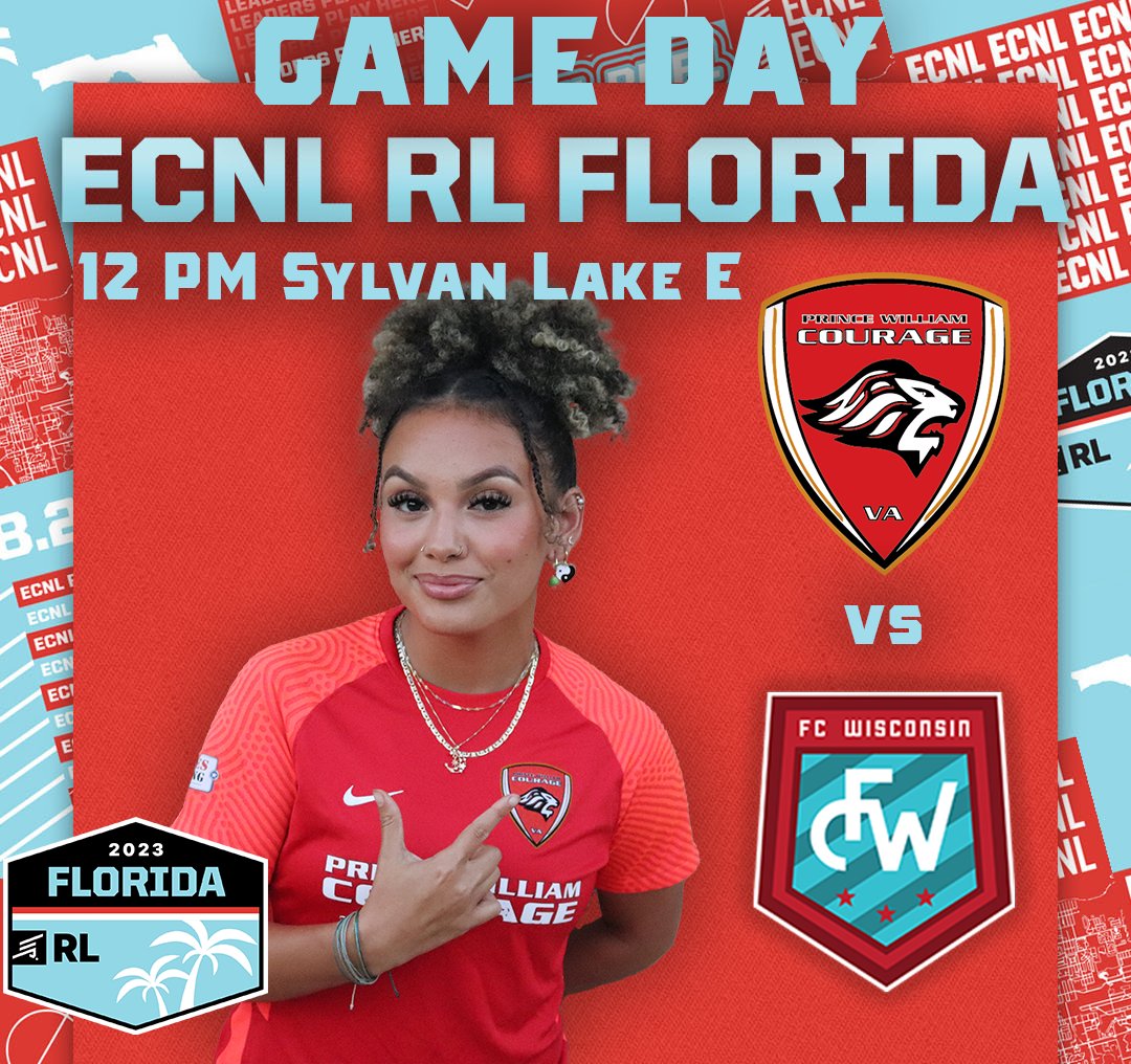 ⏩Day ✌️ at @#ECNLRLFlorida is coming 
🆚 FC Wisconsin | 12 PM 
📍Sylvan Lake E | Sanford 
#ECNLRLFlorida #FearThePride #CourageGirlsRL