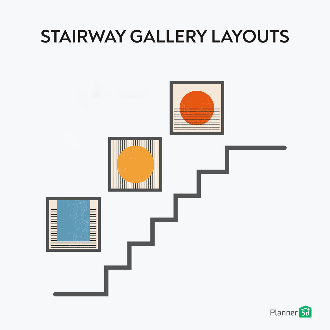 Planner5D's tweet photo. If you’re struggling to come up with ideas for a hallway gallery, here are a few suggestions👇
#layoutideas #layouthome #picturegallery #stairway #pictures https://t.co/yJegUMwJ5U
