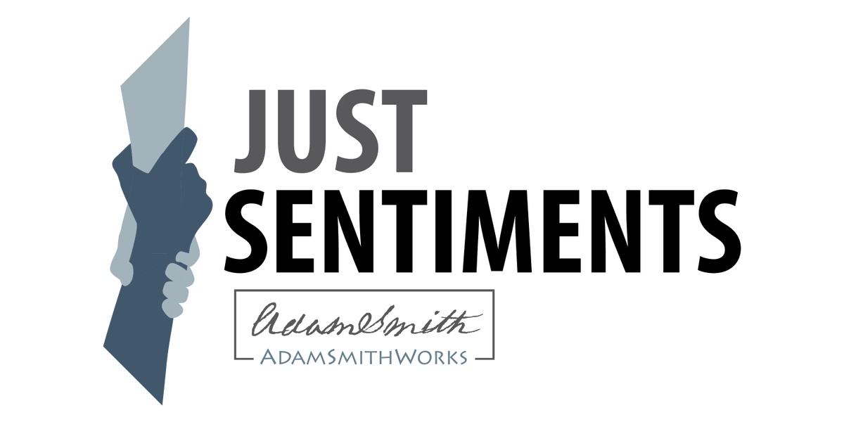 adamsmithworks's tweet photo. #JustSentiments is a NEW AdamSmithWorks essay series.
Started in 2022
Curated by Daniel Klein & Erik Matson
New, original essays are published every month and have been read by thousands of individuals.
Which one will you read next?
https://t.co/ebEcZigbvV https://t.co/VJ7MukAgMr