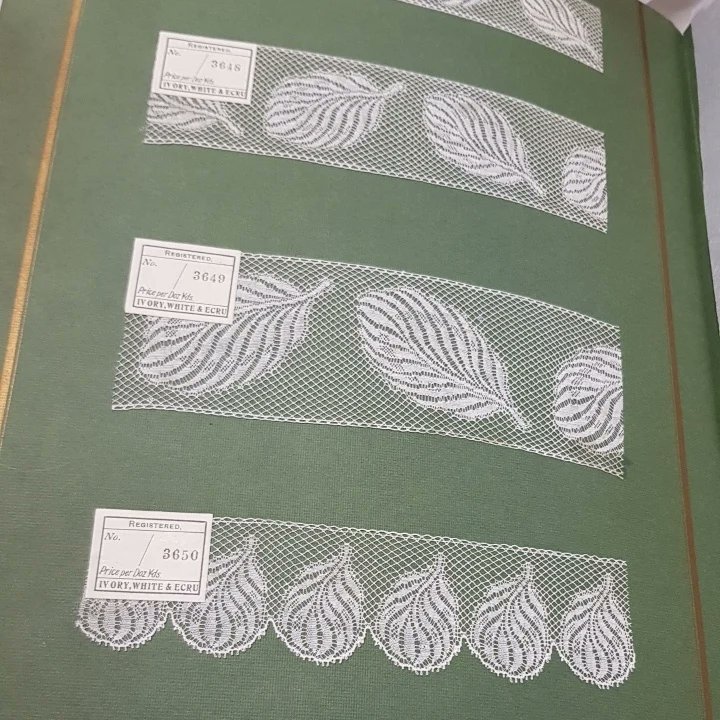 New year, new focus on #lace I came across this gorgeous leaf design during my #artists residency @erewashmuseum within their Nottingham #pattern book collection #nottingham