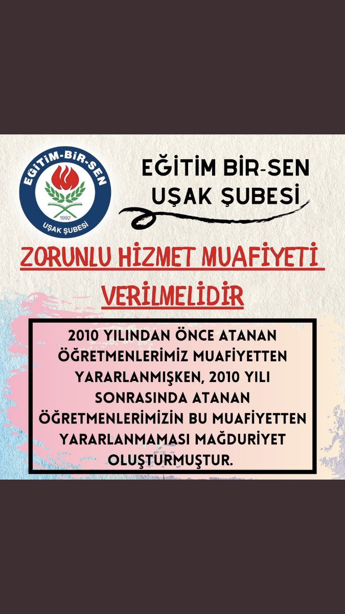 DURANAYGN3's tweet photo. Zorunlu hizmet muafiyeti konusunda biz öğretmenlere destek olan Eğitim-Bir-Sen @EbsAntalya1 @ebsusak @EbsKepez şubelerine teşekkür ediyoruz bu desteği tüm sendikalardan bekliyoruz!! #MEBzorunluyubekletme
@EbsTokat @sabanceylan60 @_aliyalcin_ https://t.co/9AZuCLSkzt