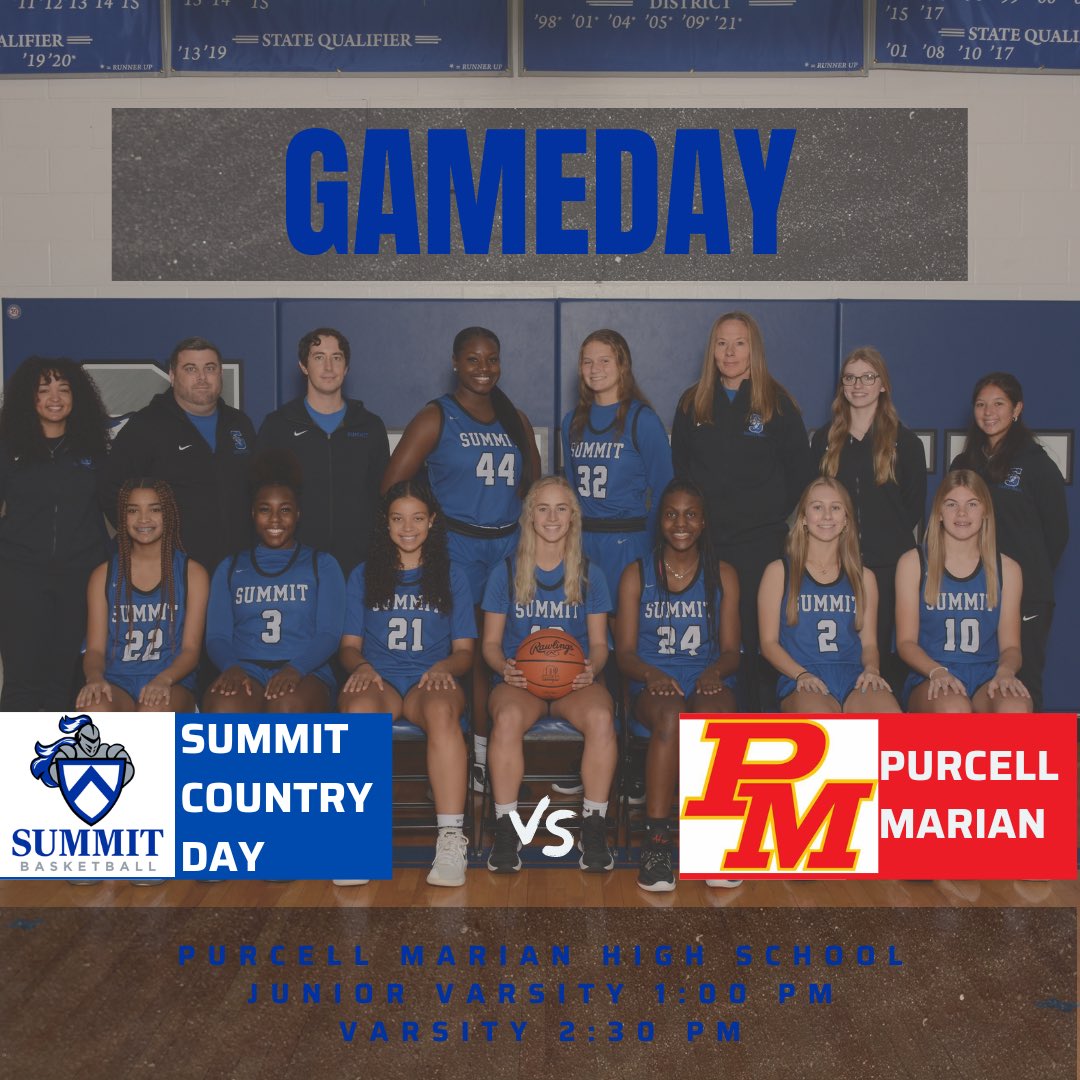 The Lady Knights travel up Madison road to take on Purcell today in a league matchup. 
📅 1/7/2023
⏰JV: 1:00, Varsity: 2:30
📍Purcell Marian High School 
🏀 VS Purcell Marian