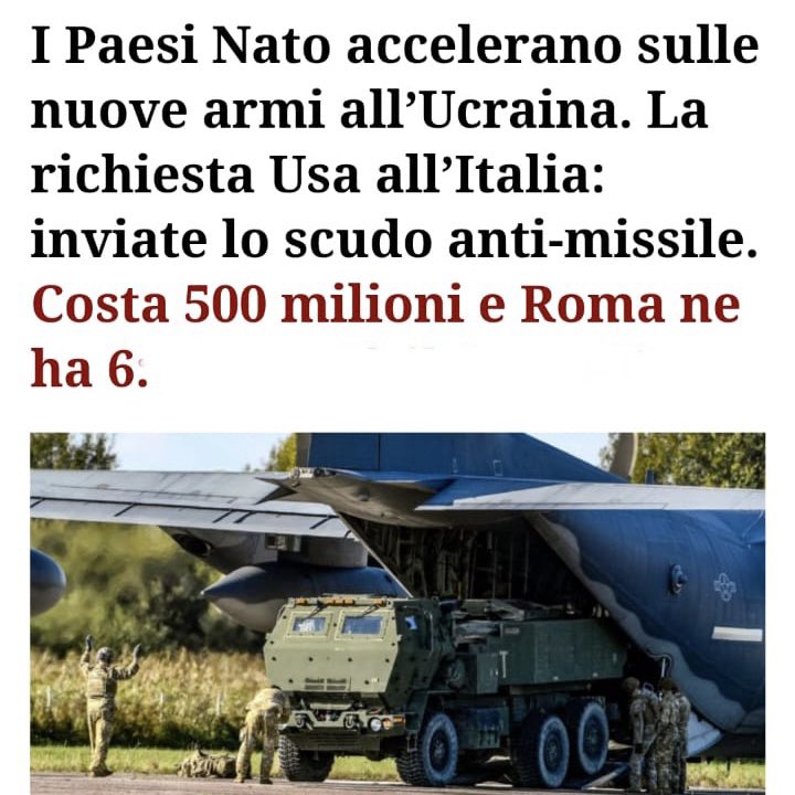 MarcoRizzoDSP's tweet photo. Ecco dove finiscono i nostri soldi. Invece di andare alle bollette, alla sanità e ai settori pubblici, al lavoro, si investe in armi e guerra. Un vero disastro per il nostro Paese. https://t.co/eZujx8fPeS