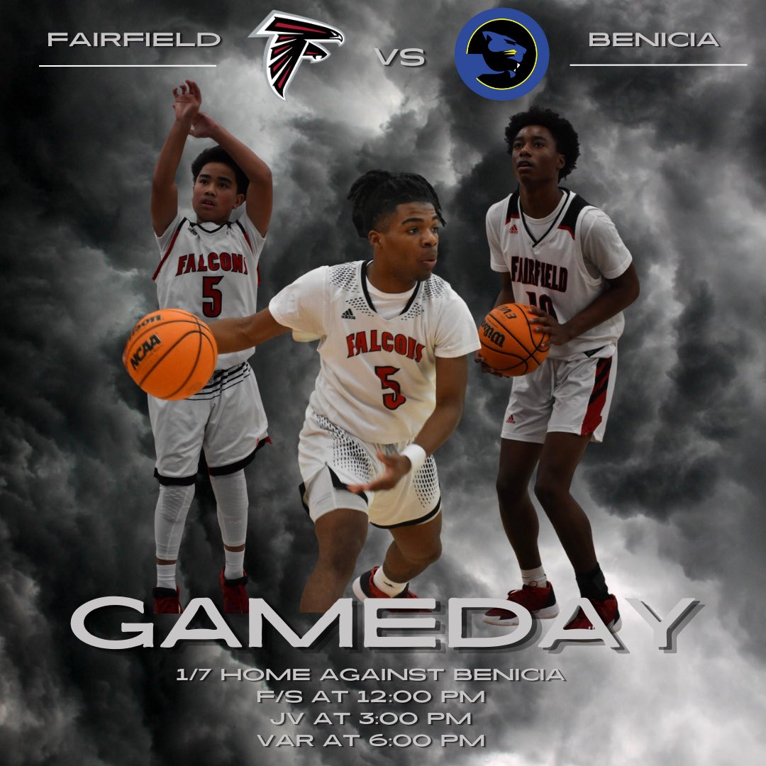 The Falcons are back at home as they are hosting Benicia alongside the girls basketball program.

F/S at 12:00 PM
JV Girls at 1:30 PM
JV Boys at 3:00 PM
Var Girls at 4:30 PM
Var Boys at 6:00 PM