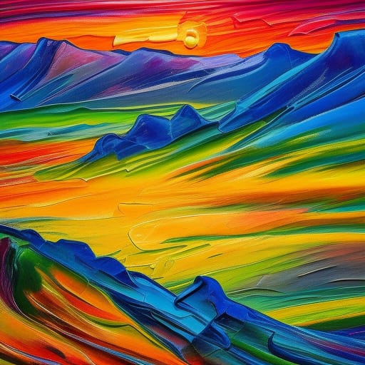 Alex_boilers's tweet photo. "Vivid colourful hills at sunset  - made with @NightCafeStudio 

https://t.co/92CaZ1wryl

#aiart #nightcafe #digitalart https://t.co/92CaZ1wryl https://t.co/CnaJDuUriO