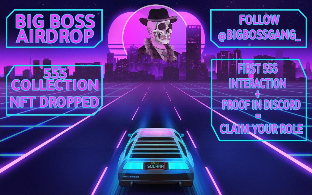 $50 in 4 hours 🚀🔥🌟

-RT + Follow @BigBossGang_  
-Join discord.com/invite/as34wgA…  + proof