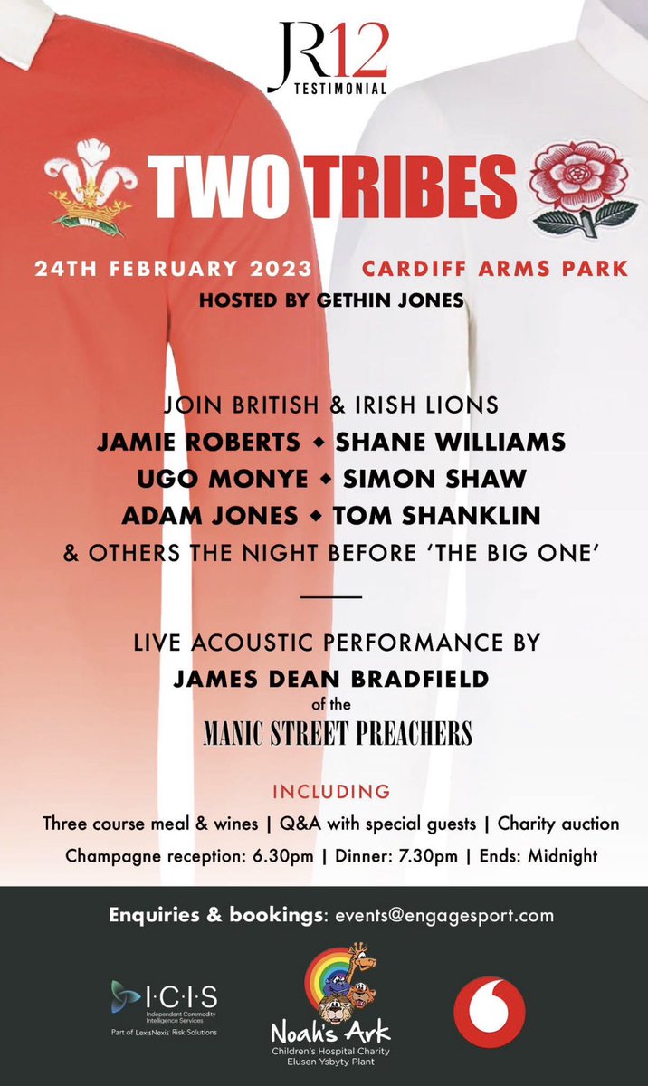 Night before the big one 🏴󠁧󠁢󠁷󠁬󠁳󠁿🏴󠁧󠁢󠁥󠁮󠁧󠁿

Handful of tables left. Drop me a DM or email events@engagesport.com