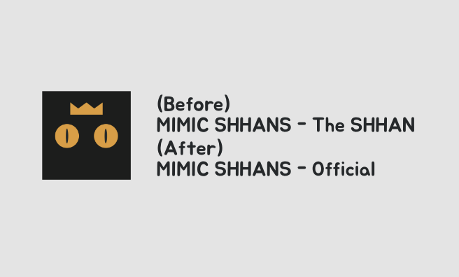 MimicShhans's tweet photo. Change the name of the Mimic Shhans collection.
Before: Mimic Shhans - The SHHAN
After: Mimic Shhans - Official

#MimicShhans https://t.co/AYjOjuqnyG