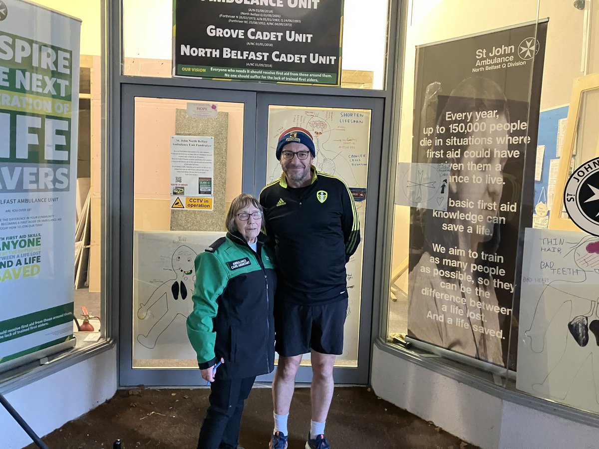 Popped in to the North Belfast unit to say “bout ye” Great job Ray Taylor who was leading an AFA course #sja #mot and nice to meet Aaron UM