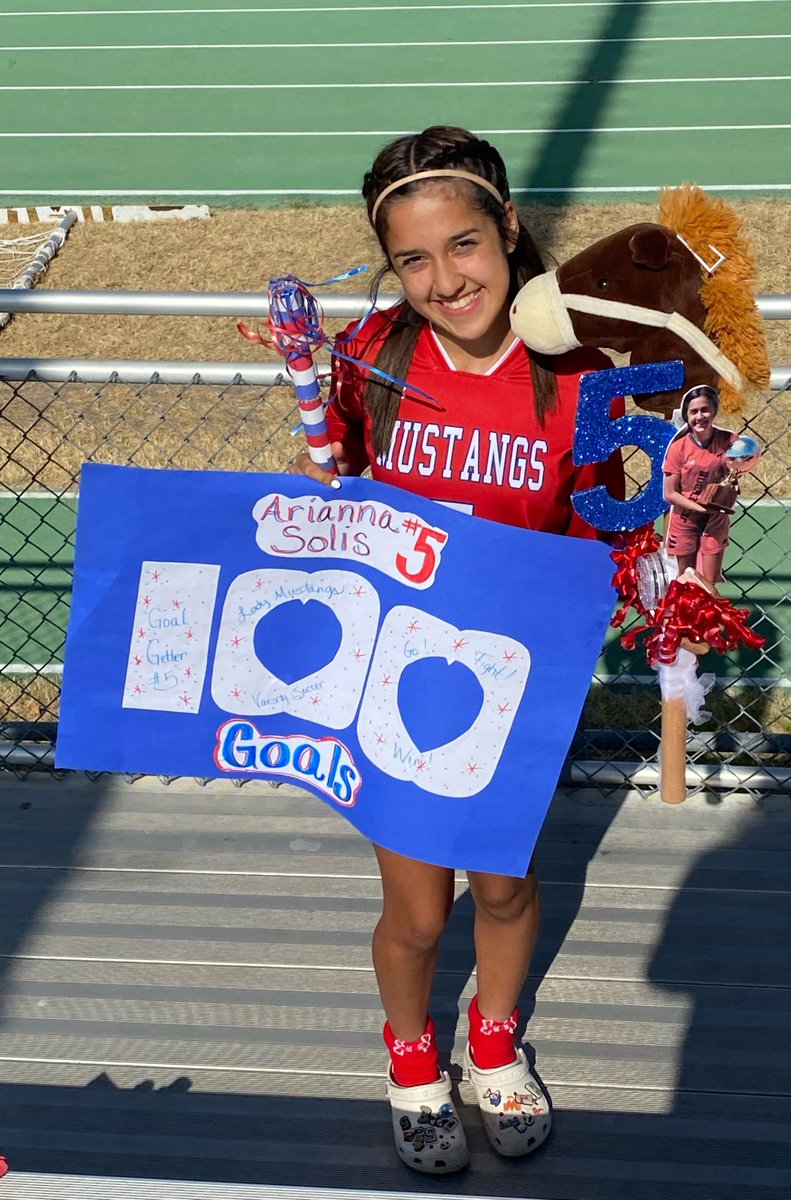 JeffersonSAISD's tweet photo. Congratulations to Jefferson senior Arianna Solis for scoring her 100th varsity goal!! @SoccerTjhs @SAISDAthletics https://t.co/7MNxIEkn9s