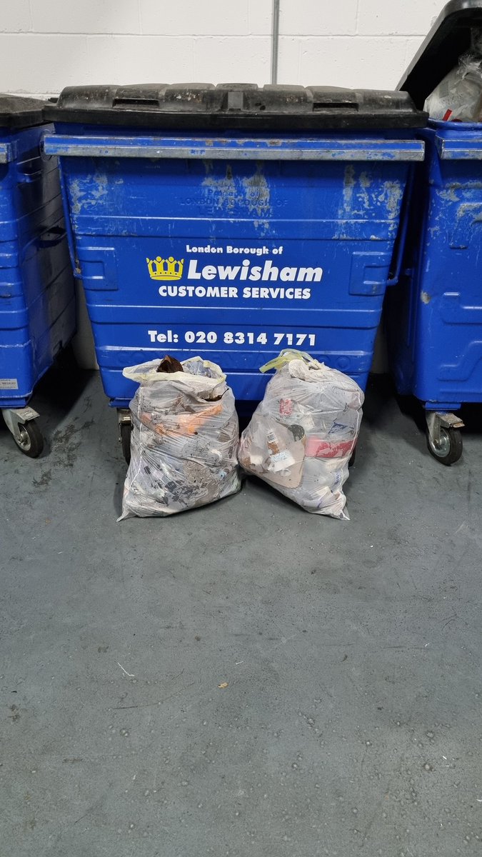 _mikatron's tweet photo. @LewishamCouncil @WillPCooper @tamhauyu just did a litter pick outside my building because the litter has got really bad recently. 2 fulls bags for less than a hundred yards of Childers St. Has something happened to the street cleaning budget? https://t.co/Ej4Jlk0PCS