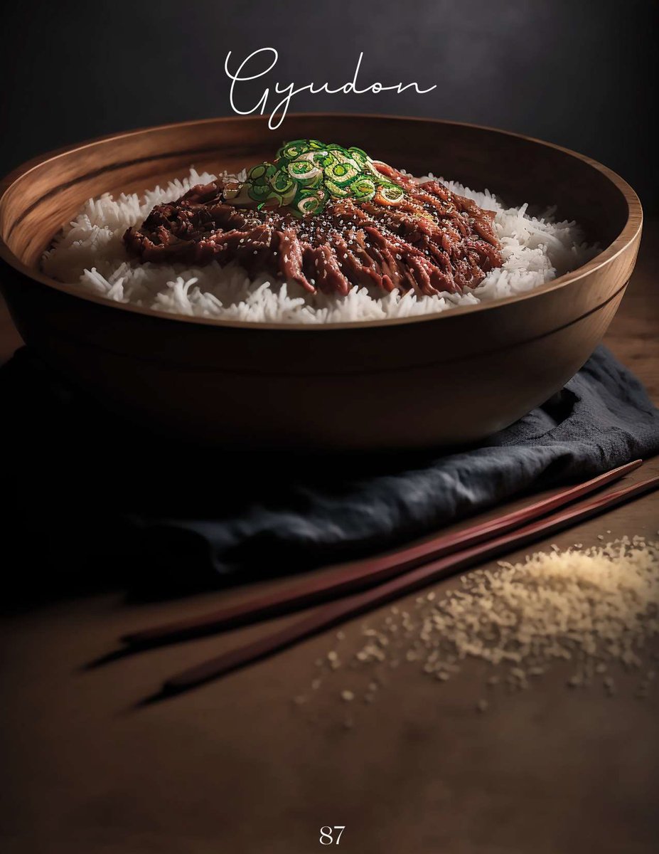 EmilySauro's tweet photo. I made a cookbook using AI to generate the photographs. Its about Japanese food and the rich history that comes with it! :D  ps its on amazon lol #AIArtCommuity #Aiphotography #Cookbook #Japanesecuisine #ArtificialIntelligence @BuzzFeedBooks https://t.co/IPMptnpok1