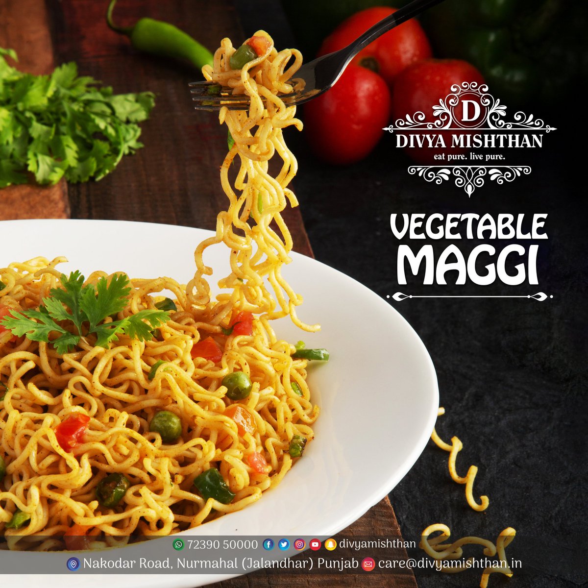 DivyaMishthan's tweet photo. Vegetable Maggi is a healthy noodles made by tossing the noodles along with mixed vegetables and spices.😊
For Order call/whatsapp:
72390-50000
#vegetablemaggi #vegetable #vegetables #noodles #streetfoodindia #maggie #maggi #healthylifestyle #eatpurelivepure #divyamishthan https://t.co/JqpDI3yiZR