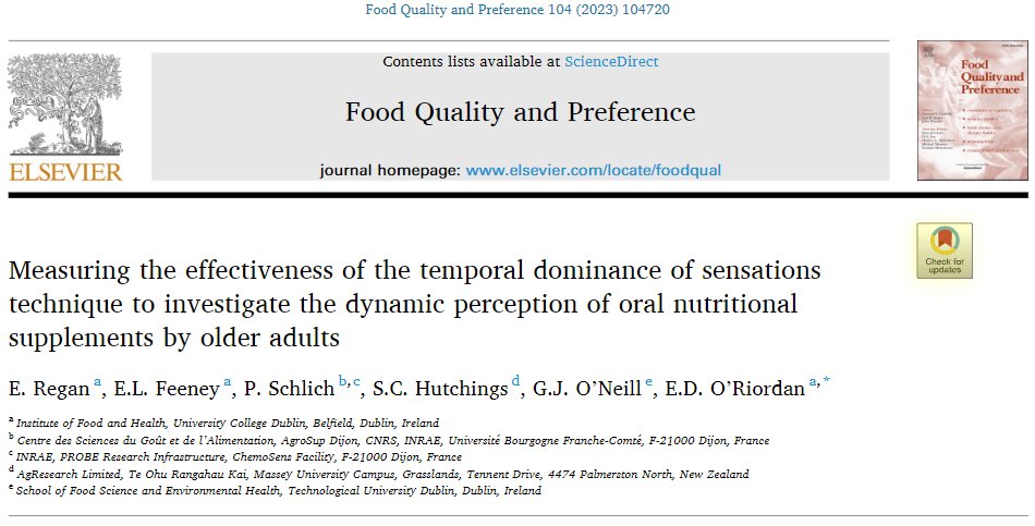 Older adults can do TDS of oral nutritional supplements, but their TDS behavior is different than younger adults and their temporal perception seems different too. However is the latter finding due to the former?
doi.org/10.1016/j.food…