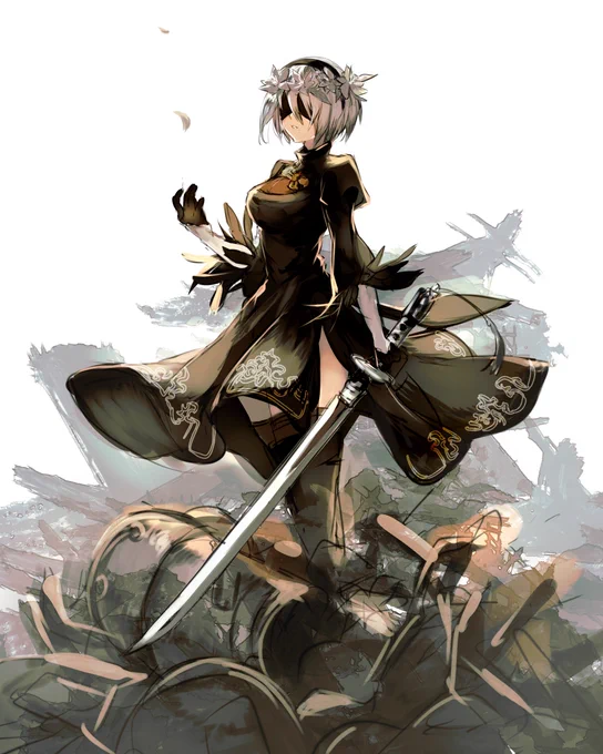 NieRアニメ化おめでとうございます...!!にんぎょうげき可愛過ぎた...#NieR #ニーアオートマタ #2B 