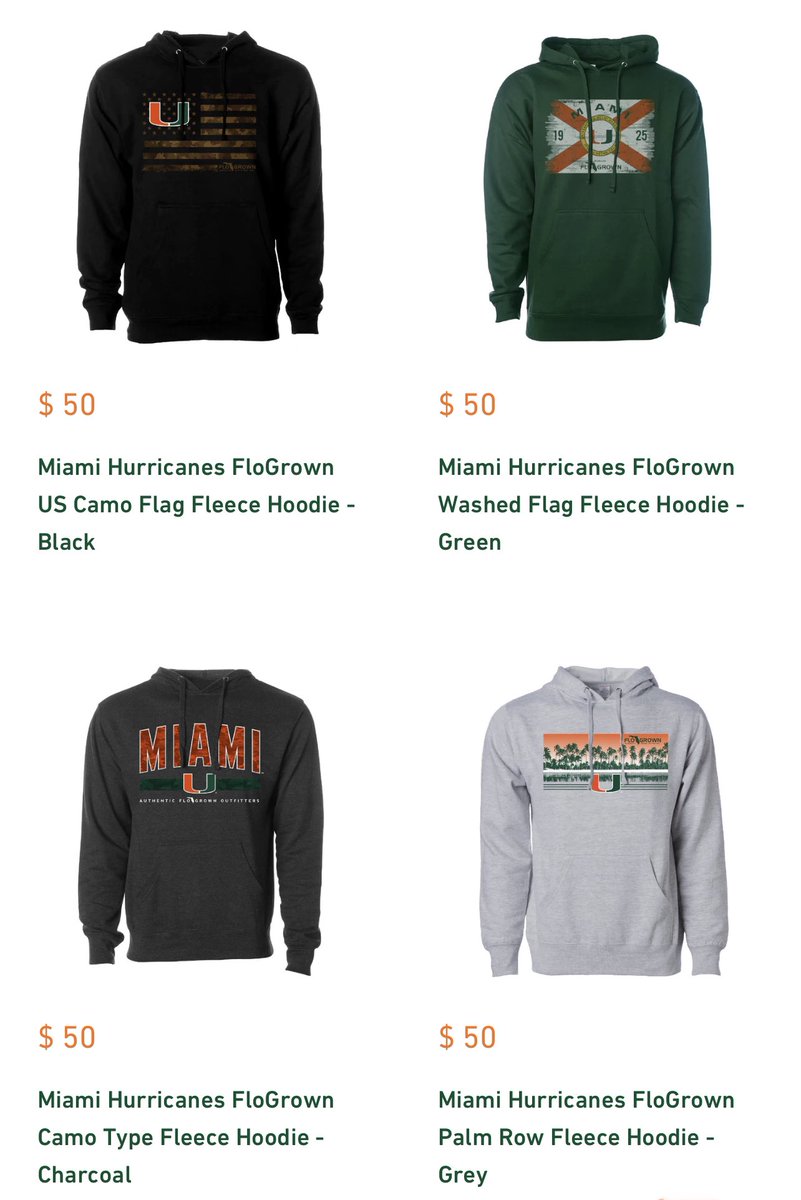CanesWear on Twitter "What’s new at CanesWear! FloGrown Hoodies are now in stock! To see all of