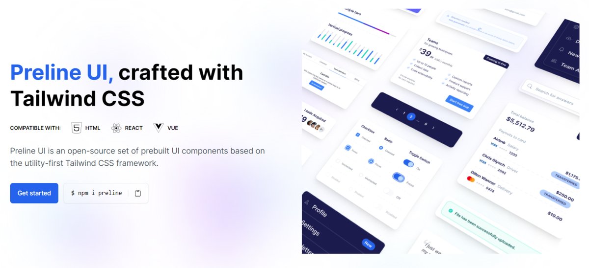 ArabianDes's tweet image. Preline UI💻 عبارة عن مجموعة مفتوحة المصدر من مكونات واجهة المستخدم المنشأة مسبقًا استنادًا إلى إطار عمل Tailwind CSS الأول من نوعه
لاستخدامها في تصميم واجهات مواقعك وتطبيقاتك هنا👇
arabiandes.design/tools/KELMVaLI…