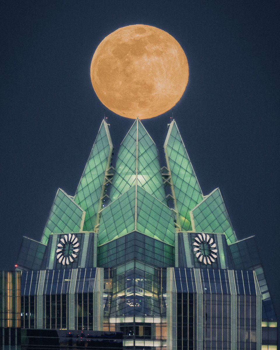 Last night’s full moon over Austin