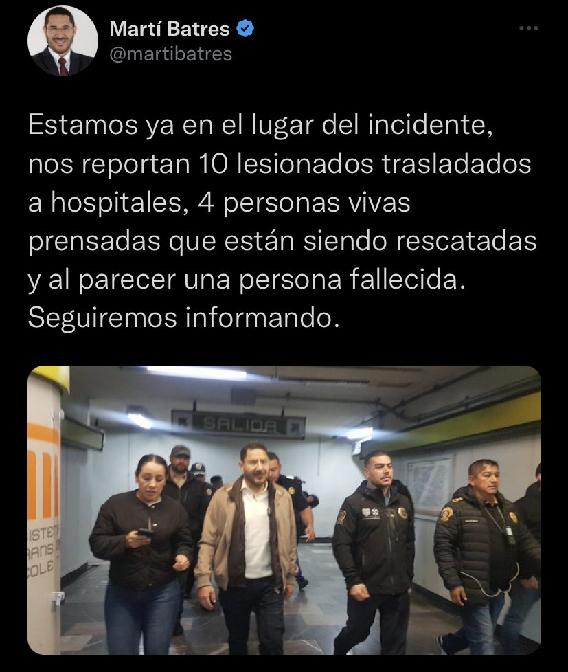 RuidoEnLaRed's tweet photo. 🚨#ÚLTIMAHORA | Hay 1 persona fallecida, 4 personas vivas prensadas y 10 heridos como resultado del choque entre vagones de trenes de la Línea 3 entre Potrero y la Raza. 

Información en curso… https://t.co/vpP5FzCAj2
