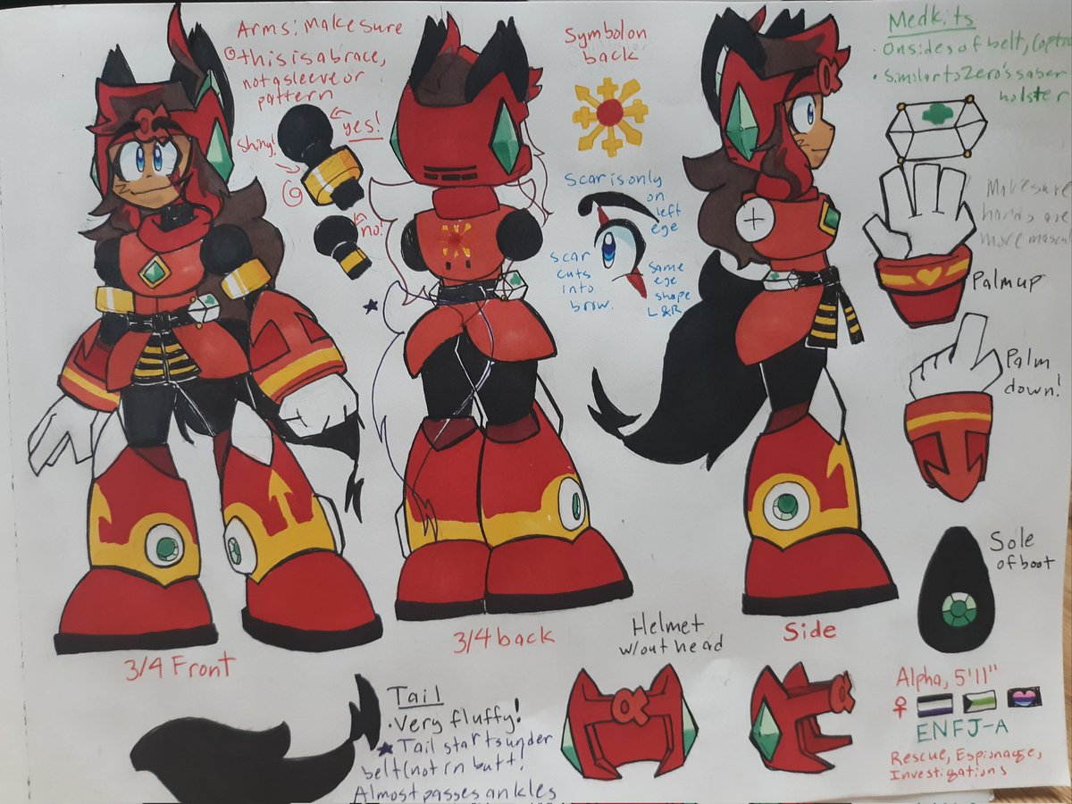 LilBuddyAlph's tweet image. Dropping a new and improved ref sheet!

Alpha is now updated!^^

#refsheet #mmx #reploidoc #traditionalart #red #nekomimi #mainecoon #shalpha #alphocs