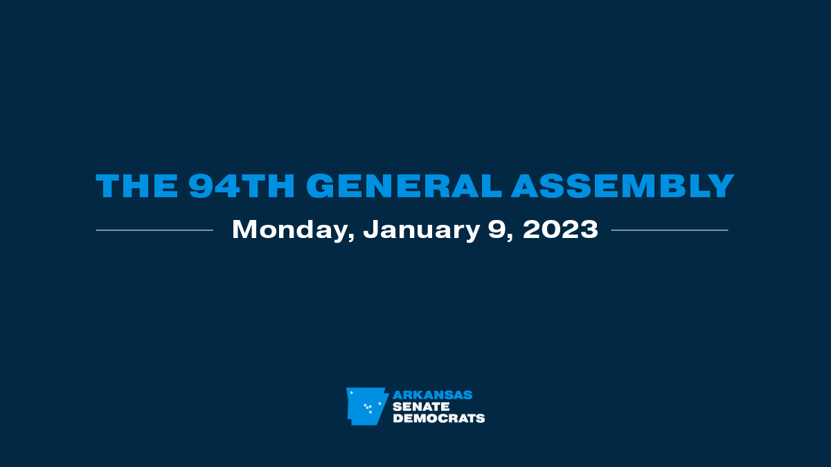 ARSenateDems's tweet photo. The 2023 Regular Session starts Monday.
What are your hopes and concerns for the session?
#arkdems #arleg #arpx https://t.co/4uVH2F7t0G