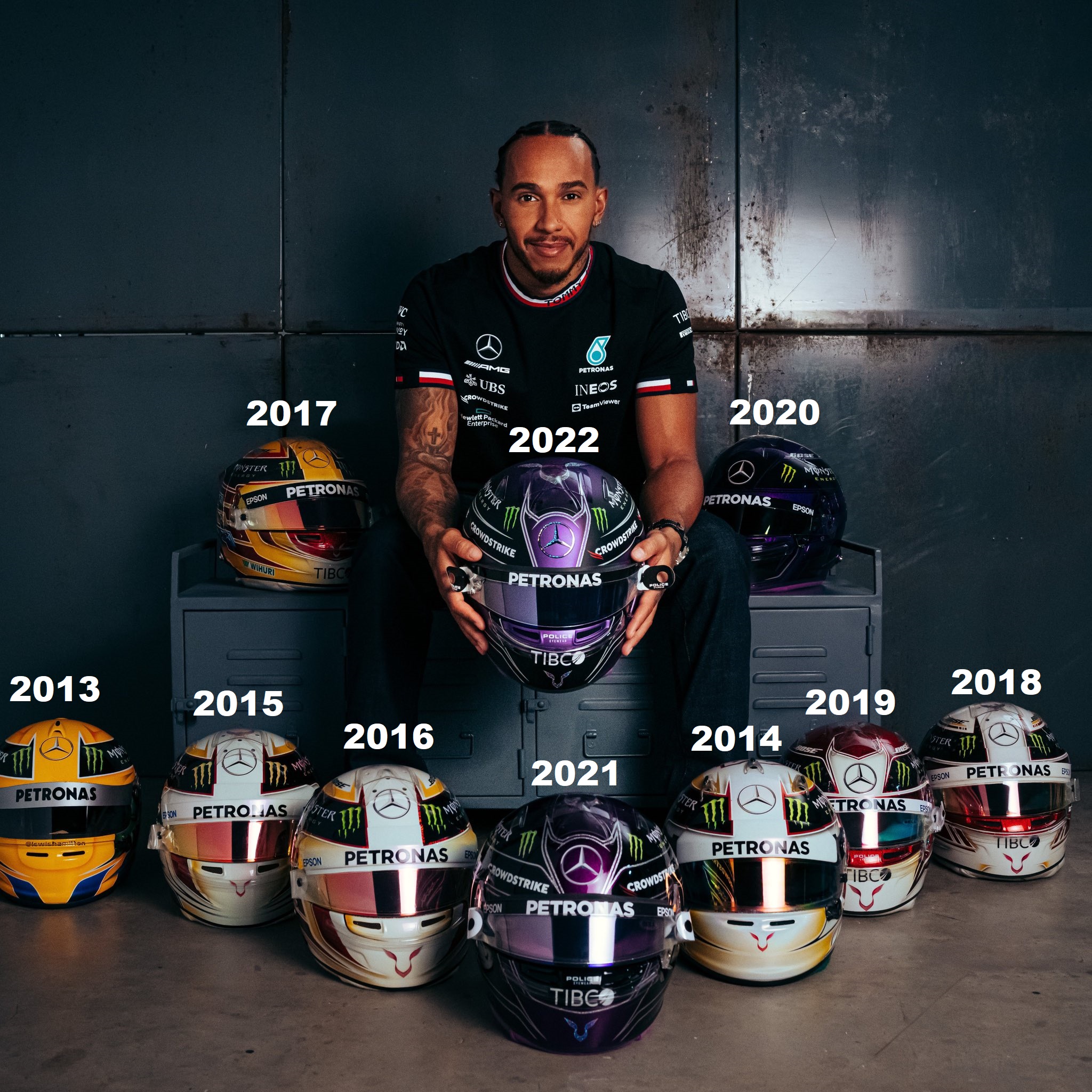 Lewis hamilton sale purple helmet