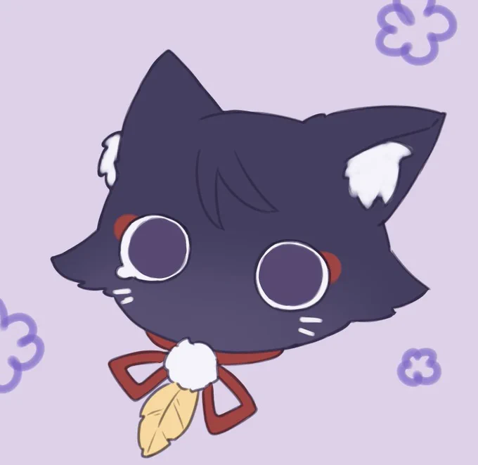 個包装用に描いたマシュ猫ですおやすみ 