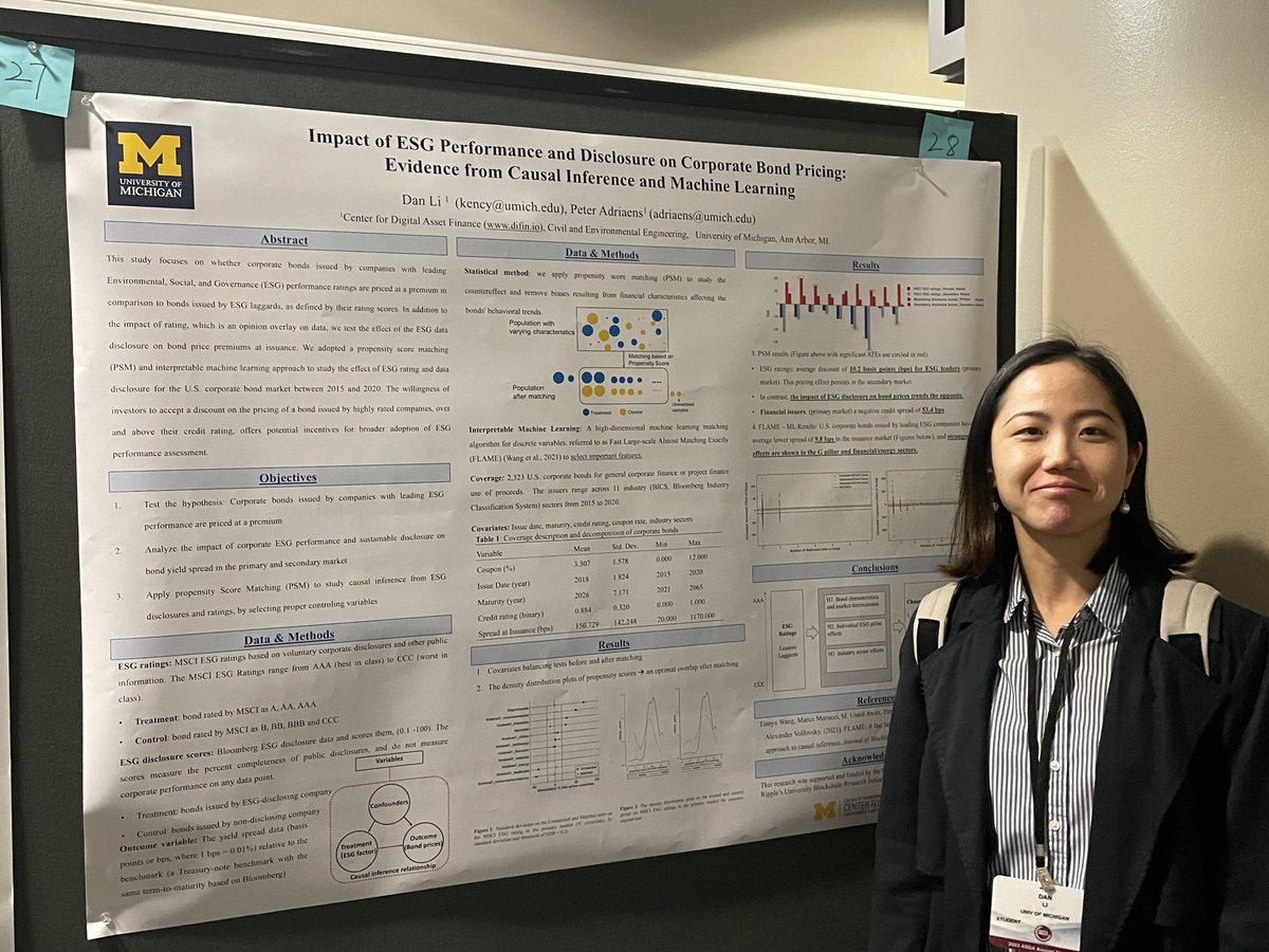 ⁦<a href="/UM_CEE/">U-M CEE</a>⁩ ⁦<a href="/UM_CSIF/">UM-CSIF</a>⁩ PhD student Dan Li presenting her research in sustainable finance and investment at the Annual Meeting of the American Finance Association in New Orleans.