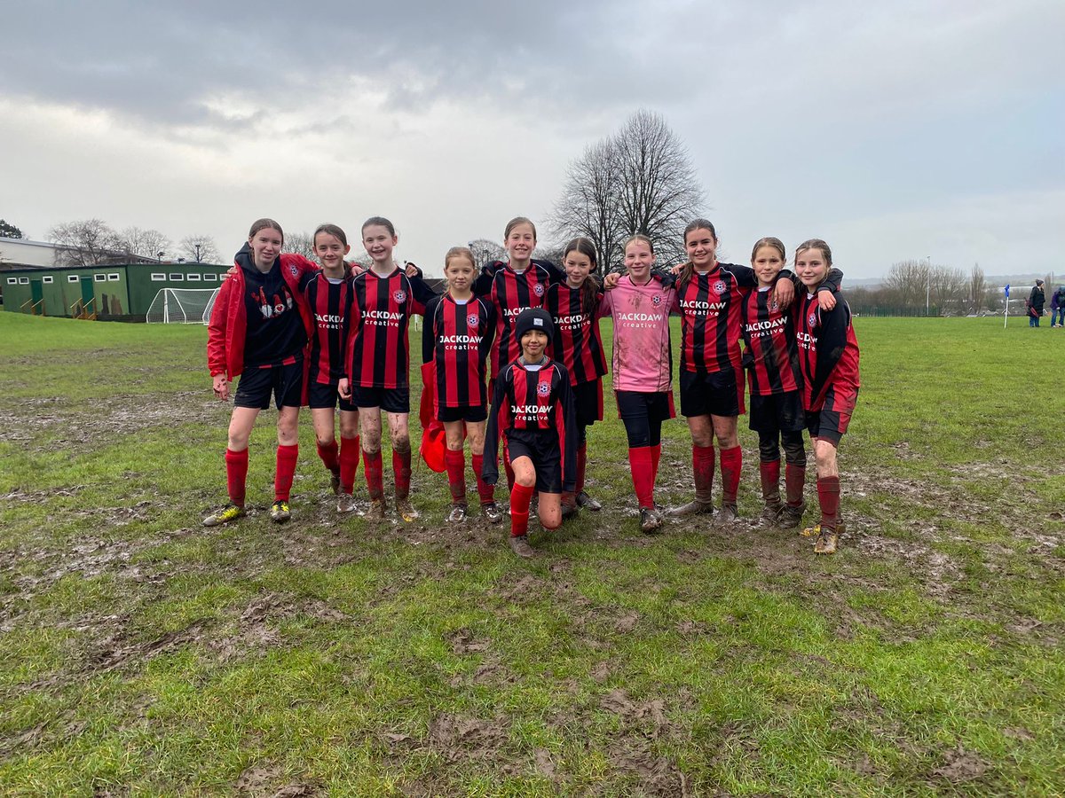 Our U12 Lioness's after a great if somewhat muddy match!! Well done girls.