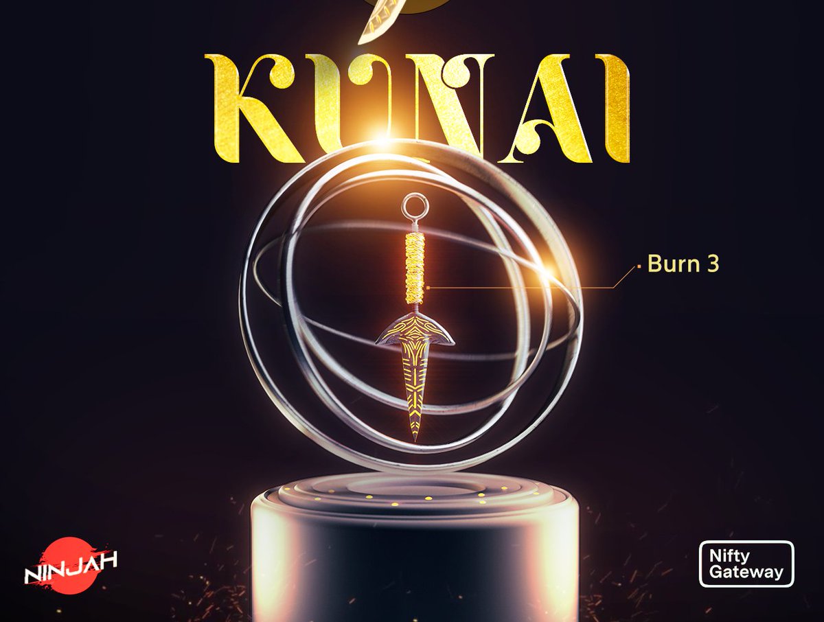 3Ninjah's tweet photo. 𝐒𝐭𝐚𝐫𝐭𝐢𝐧𝐠 the new year at a whole new level

𝗣𝗿𝗲𝘀𝗲𝗻𝘁𝗶𝗻𝗴 2 weapons to gear up with and join the ninja army.

𝐄𝐯𝐞𝐫𝐲 𝐠𝐨𝐥𝐝𝐞𝐧 𝐤𝐚𝐭𝐚𝐧𝐚 𝐰𝐢𝐥𝐥 𝐚𝐜𝐭 𝐚𝐬 𝐚 𝐦𝐢𝐧𝐭 𝐩𝐚𝐬𝐬 𝐟𝐨𝐫 𝐭𝐡𝐞 𝐲𝐞𝐚𝐫 𝟐𝟎𝟐𝟑. on @niftygateway 

How to Redeem &amp; more ⬇️ https://t.co/iuocqyOwCc