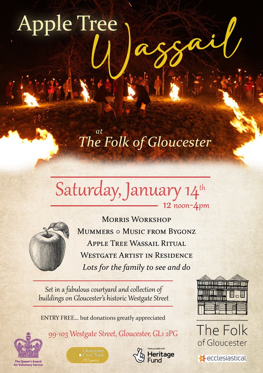 Cotswold Life (@cotswoldlife) on Twitter photo 🍏 WASSAIL! Next Saturday (Jan 14th) 12 noon-4pm at the historic <a href="/thefolkofglos/">The Folk of Gloucester (no longer on X)</a>. #Gloucester #wassail #WaesHael <a href="/CathedralQGlos/">Cathedral Quarter Gloucester</a> <a href="/GlosCivicTrust/">Gloucester Civic Trust (no longer on X)</a> 🍏 WASSAIL! Next Saturday (Jan 14th) 12 noon-4pm at the historic <a href="/thefolkofglos/">The Folk of Gloucester (no longer on X)</a>. #Gloucester #wassail #WaesHael <a href="/CathedralQGlos/">Cathedral Quarter Gloucester</a> <a href="/GlosCivicTrust/">Gloucester Civic Trust (no longer on X)</a>
