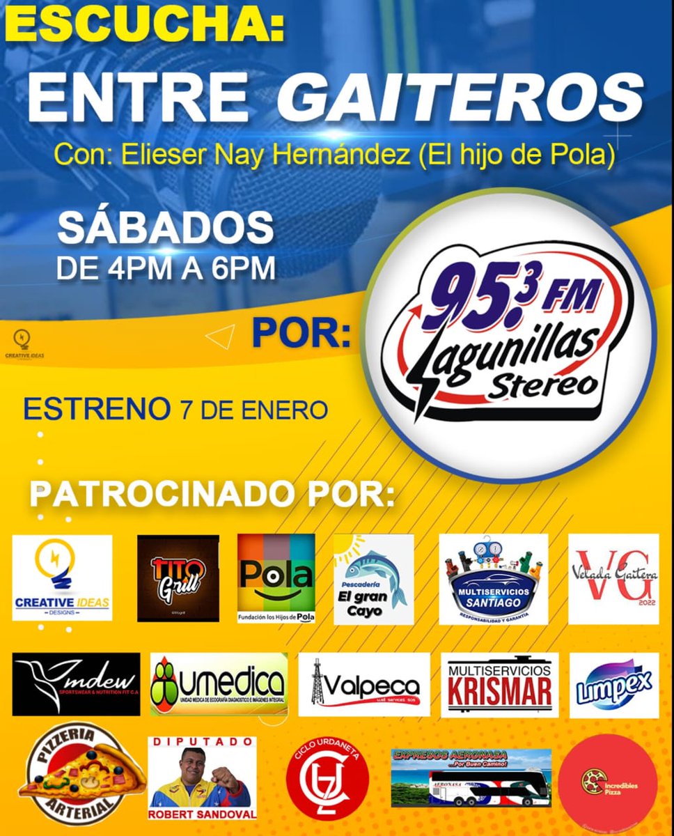 Hoy es el estreno del Programa. Sintoniza e interactúa. lagunillasstereo.es.tl