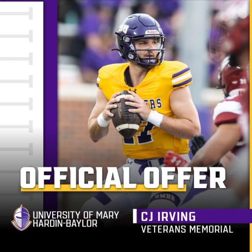 CJIrving4's tweet photo. After a great conversation with @CoachJohnsonFB I'm Blessed to receive a official offer from @CruFootball  @SAVeteransFBall @irvin8robert @JISD_ATHLETICS @DKMOne3 https://t.co/ZqHb99ldJ7
