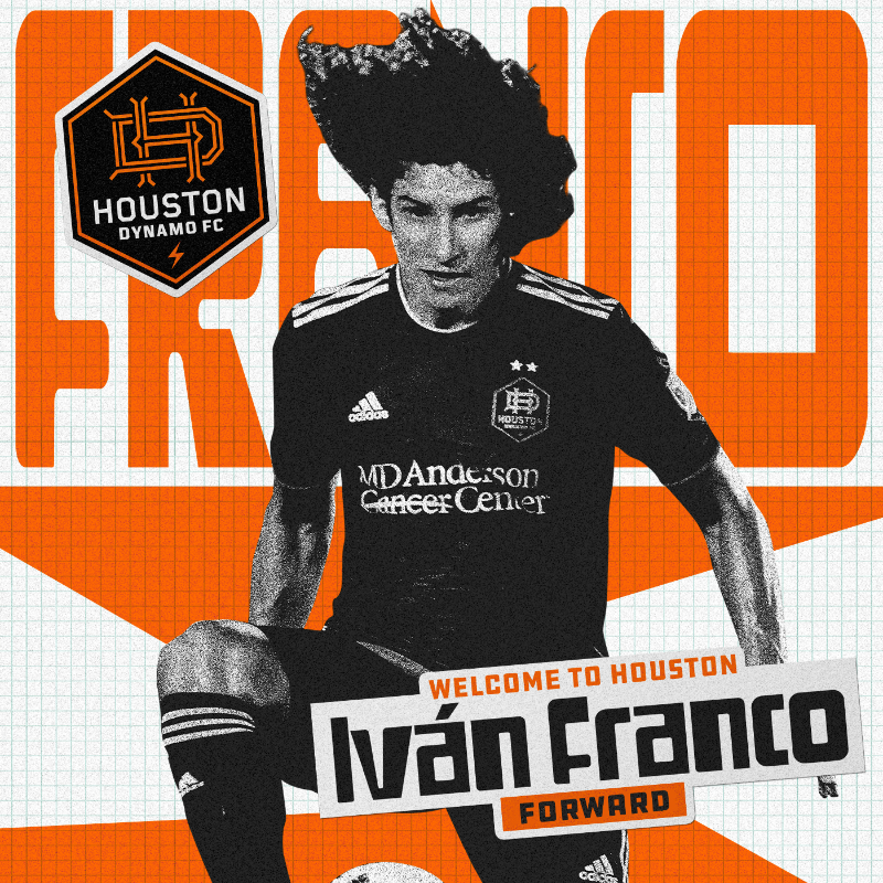 HoustonDynamo's tweet photo. ¡Bienvenido a Houston, Iván! 🤘

We have signed Paraguayan forward Iván Franco.

#HoldItDown